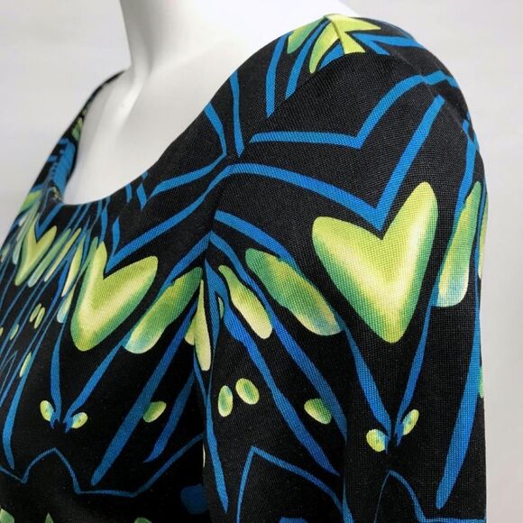 DVF TACITA Silk Jersey Dress MOD HEART Print 6 S - Picture 4 of 8
